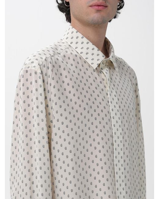 Tom Ford White Polka Dot Silk Shirt for men