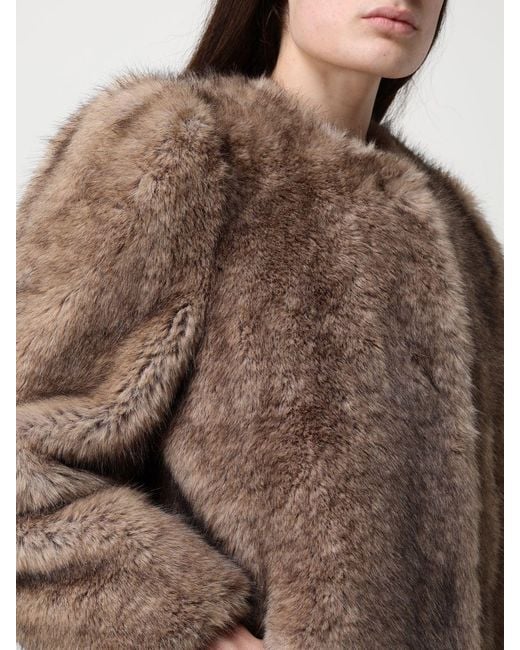 Stand Studio Brown Fur Coat