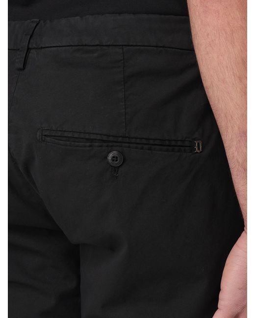 Dondup Black Cotton Chino Trousers for men