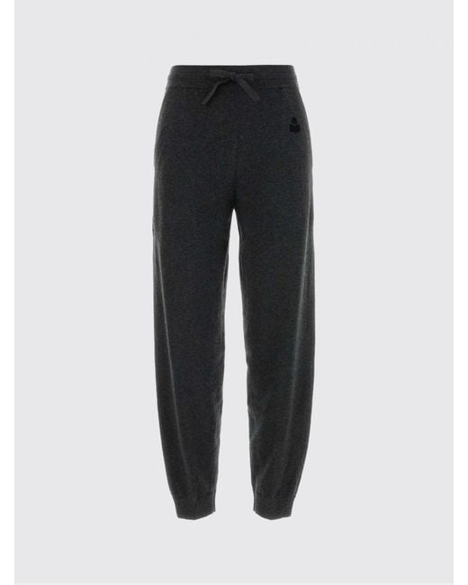 Isabel Marant Black Cotton Blend Jogging Trousers