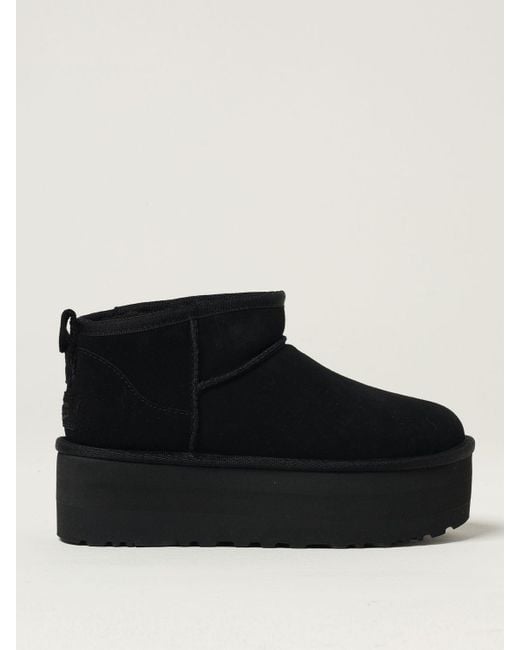 Ugg Black Flat Ankle Boots