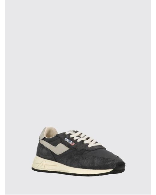 Autry White Reelwind Suede And Nylon Sneakers