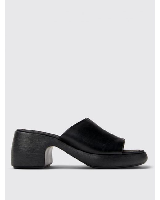 Camper Black Flat Sandals