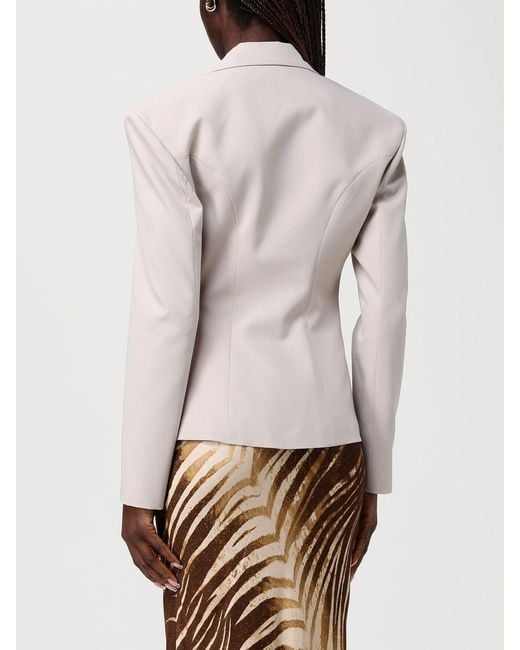 Just Cavalli Natural Polyester Blazer With Ribbon