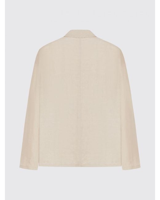 Giorgio Armani Natural Viscose And Linen Shirt Jacket for men