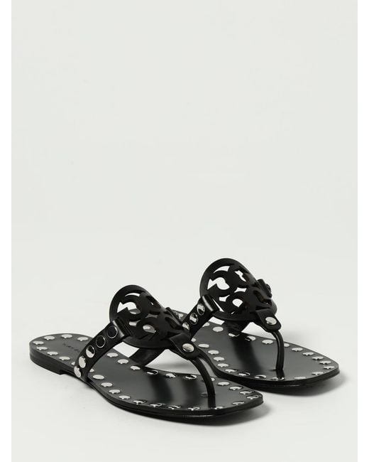 Tory Burch Black Flat Sandals