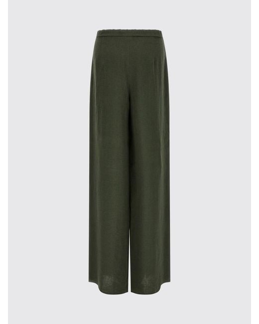 Max Mara Green Linen Palazzo Trousers