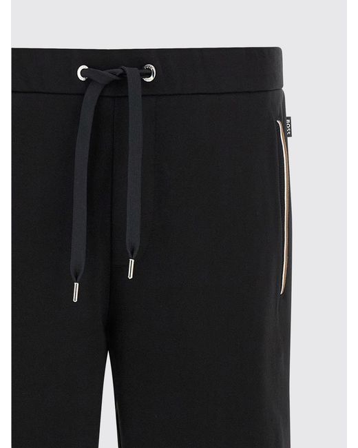 Boss Black Cotton Jogging Trousers for men