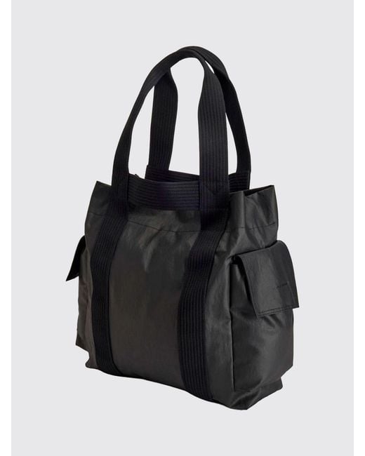 Y-3 Black Large Recycled Tech Fabric Tote Bag With Printed Logo for men