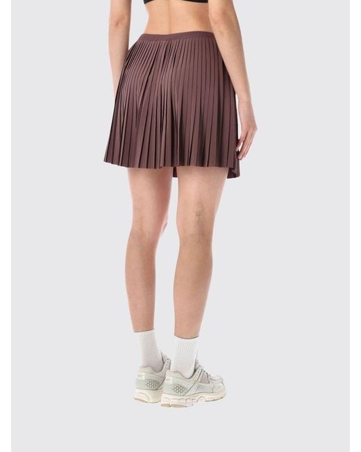 Nike Red Pleated Technical Fabric Skirt