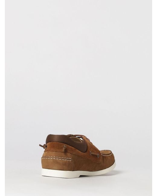 Woolrich Brown Suede Boat Loafers for men