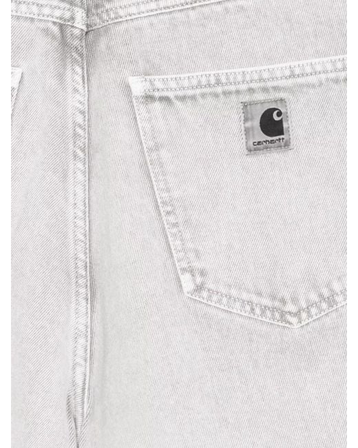 Carhartt Gray Cotton Denim Shorts