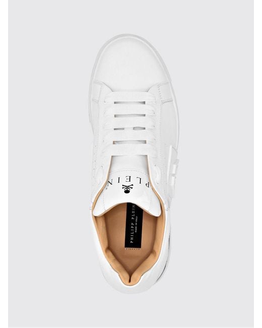 Philipp Plein White Low-Top Hexagon Sneakers for men