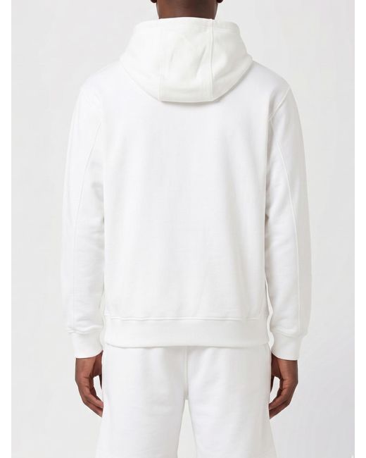Casablanca White Printed Organic Cotton Hoodie for men