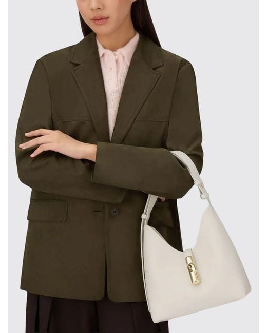 Furla White Goccia S Shoulder Bag