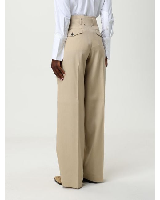 Golden Goose Deluxe Brand Natural Wide Leg Virgin Wool Trousers