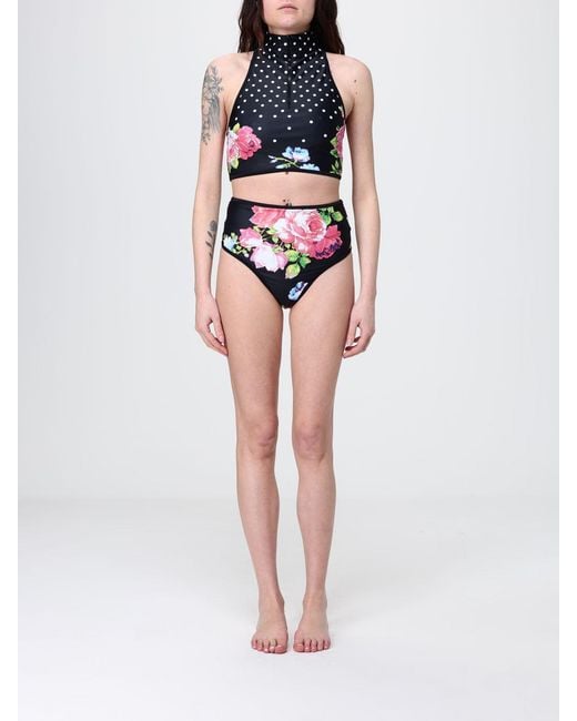 Moschino Couture Red Printed Stretch Polyester Bikini