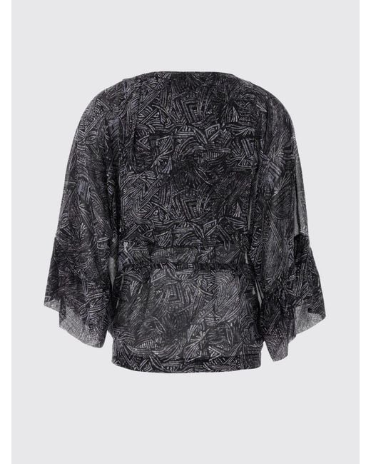 Isabel Marant Gray Printed Silk Blouse