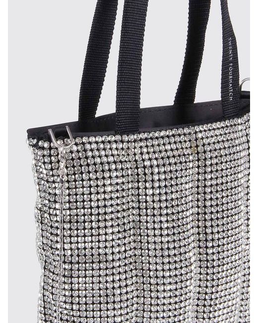 Twentyfourhaitch White Shoulder Bag