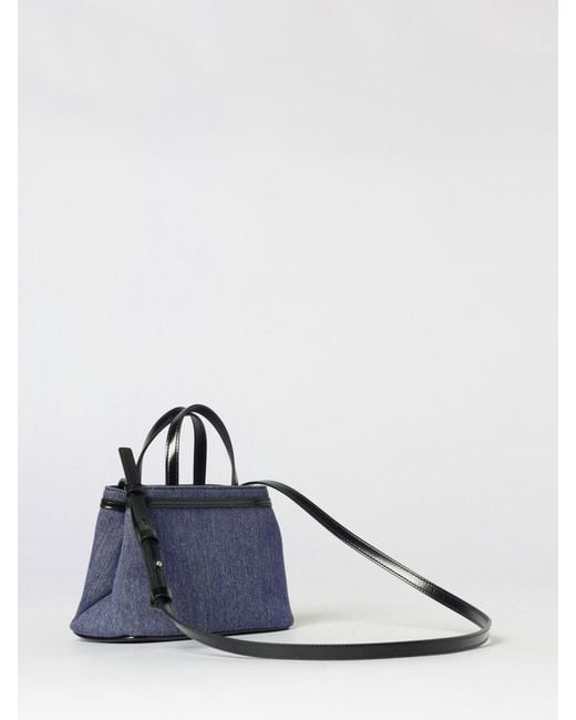 Ferragamo Blue Mini Bow Cotton Bag