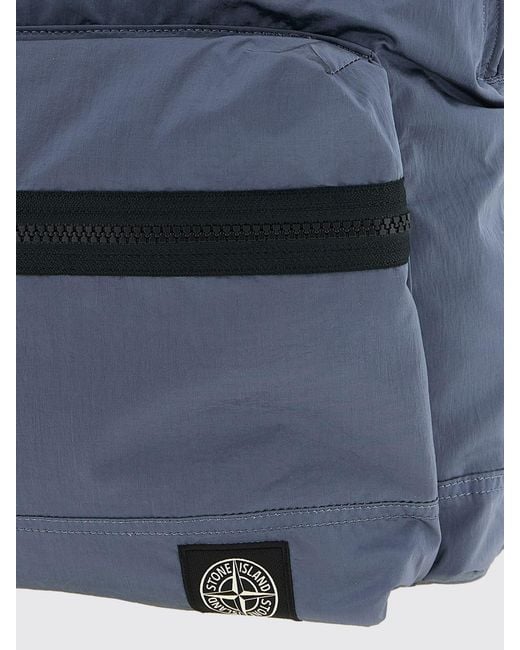 Stone Island Blue Coated Nylon Metal for men