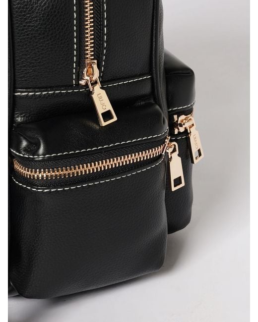Liu Jo Black Faux Leather Backpack