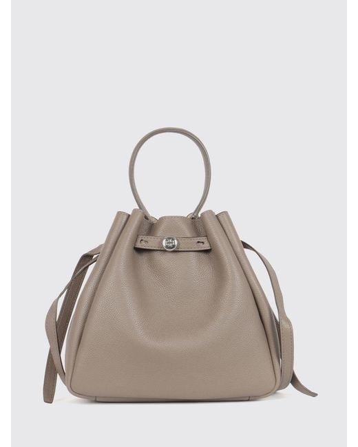 Tory Burch Natural Romy Grained Leather Bucket Bag