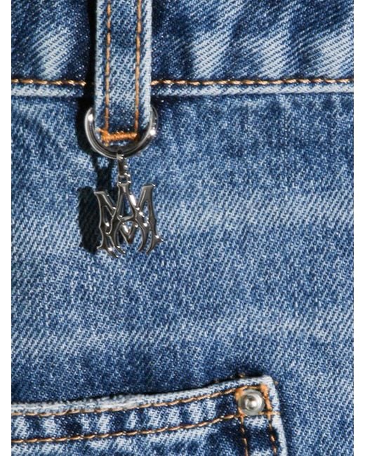Amiri Blue Denim Mini Skirt