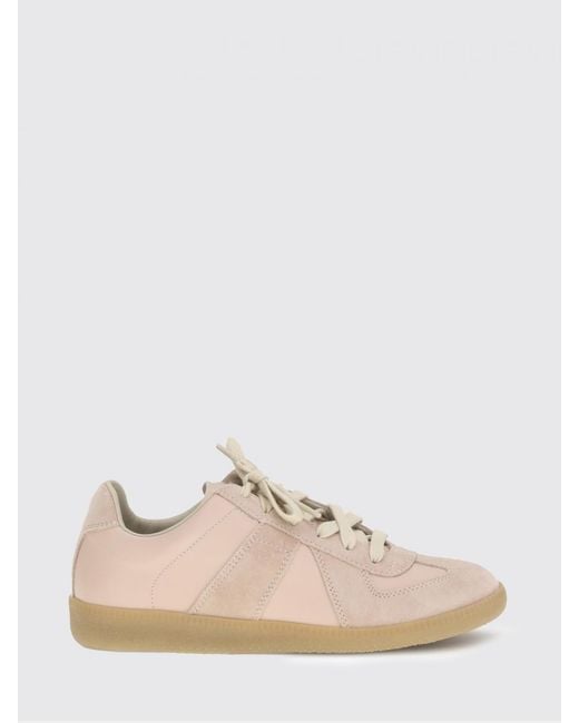 Maison Margiela Pink Replica Leather Sneakers