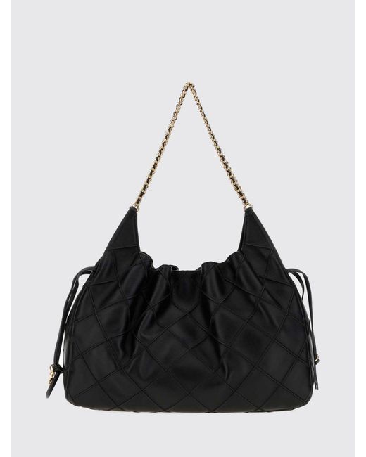 Tory Burch Black Fleming Large Quilted Recycled Polyester Shoulder Bag