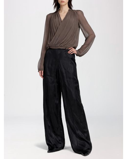 Rick Owens Gray Silk Blouse
