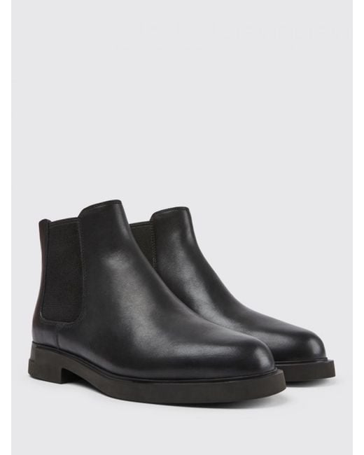 Camper Black Iman Leather Ankle Boot