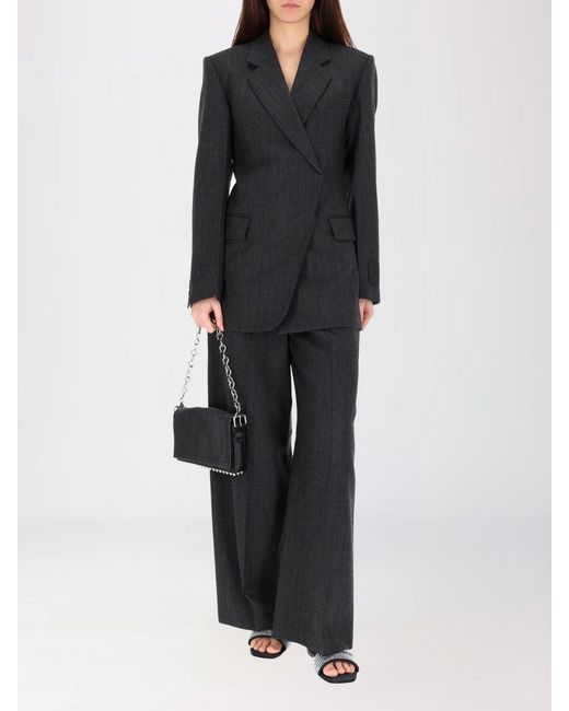 Alexander Wang Black Double-Breasted Wool Blazer