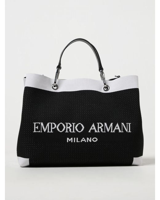 Emporio Armani Knitted Bag in Black Lyst UK