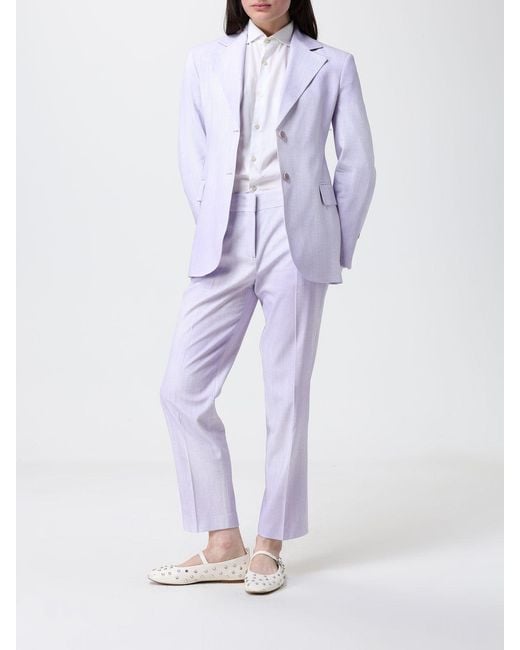 Ermanno Scervino Purple Single Breasted Viscose Blazer