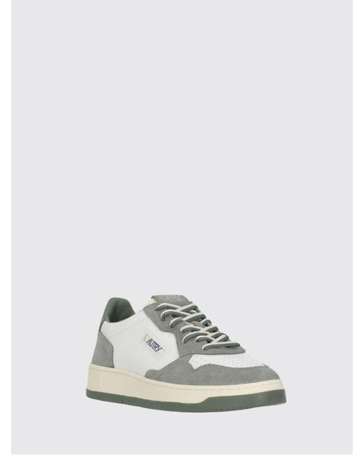 Autry White Medalist Low Leather Sneakers for men