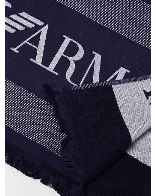 Emporio Armani Blue Beach Towel for men