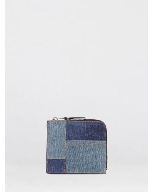 Comme des Garçons Blue Denim Wallet for men