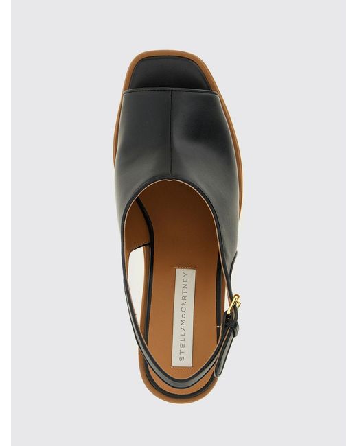 Stella McCartney Black Sneak-Elyse Wedge Sandals