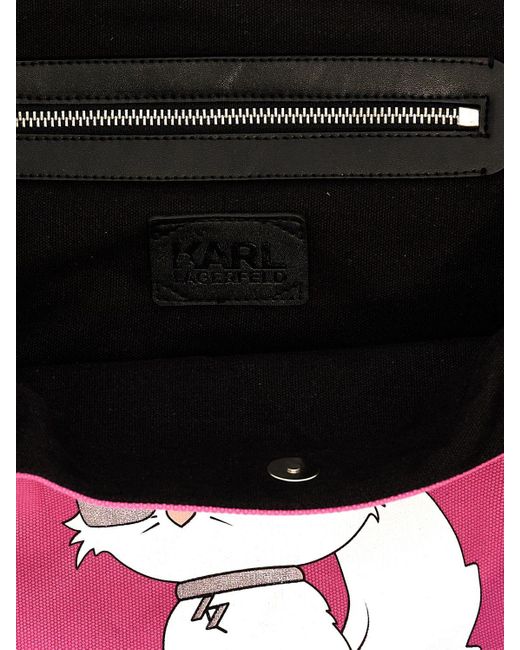 Karl Lagerfeld Pink Schultertasche