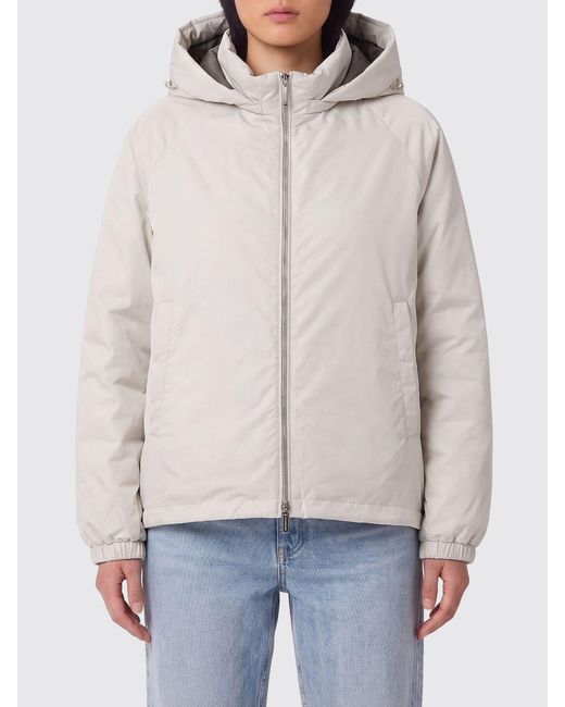 Moorer Natural Soave-Wk Hooded Polyester Windbreaker
