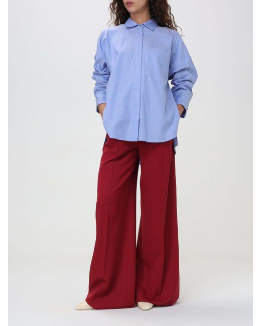 Pantalones Libbra de lana y mohair Max Mara de color Red
