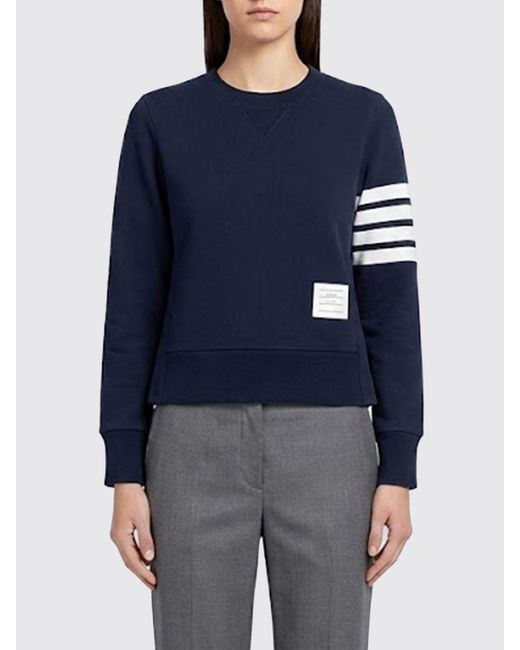 Thom Browne Blue 4-Bar Cotton Sweatshirt