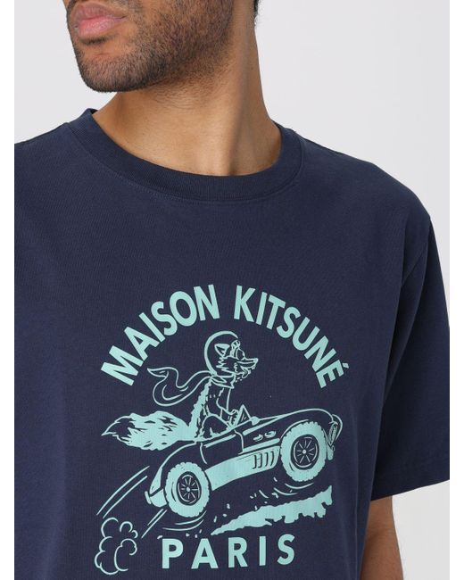 Maison Kitsuné Blue T-shirt Maison Kitsuné for men