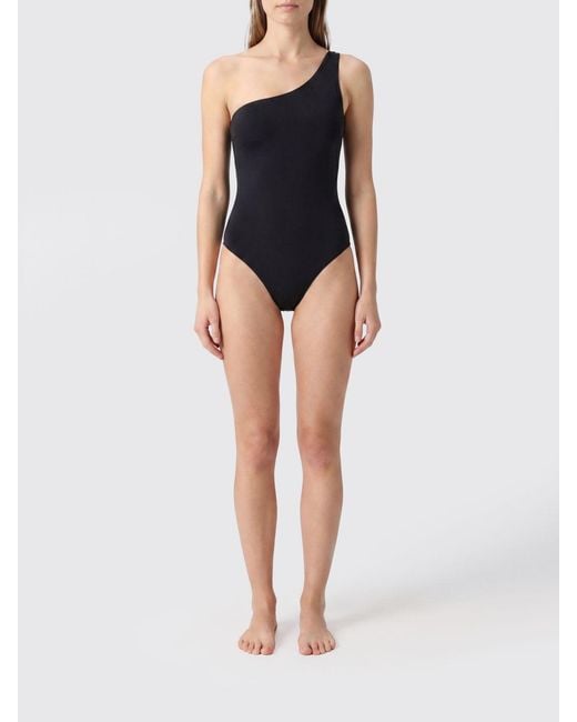 FEDERICA TOSI Blue Polyamide One-Shoulder Swimsuit