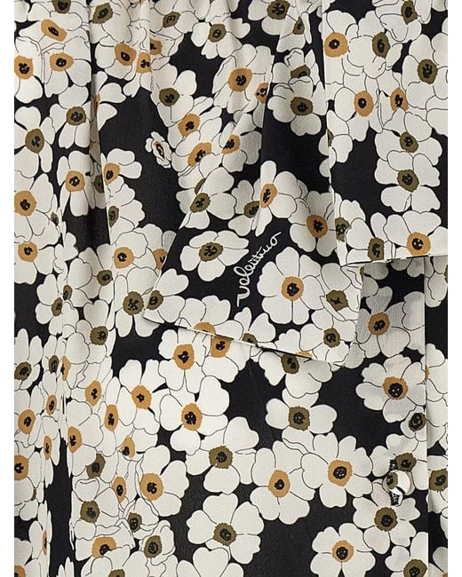 Valentino White Silk Shirt With Floral Print