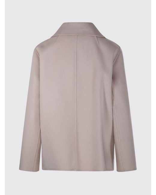 Max Mara Natural Double-Breasted Coat