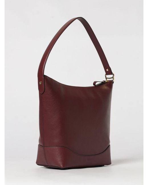 Ralph Lauren Red Tasha Leather Bag