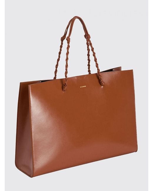 Jil Sander Brown Tangle Leather Bag