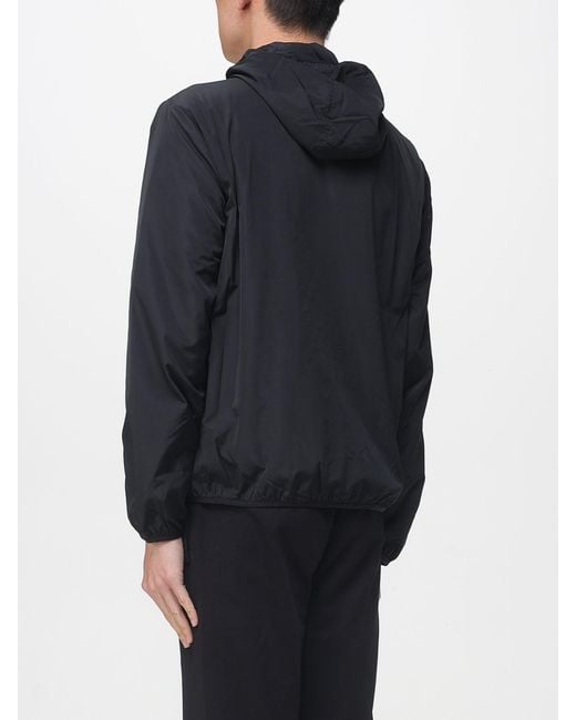 EA7 Blue Technical Fabric Hooded Jacket for men